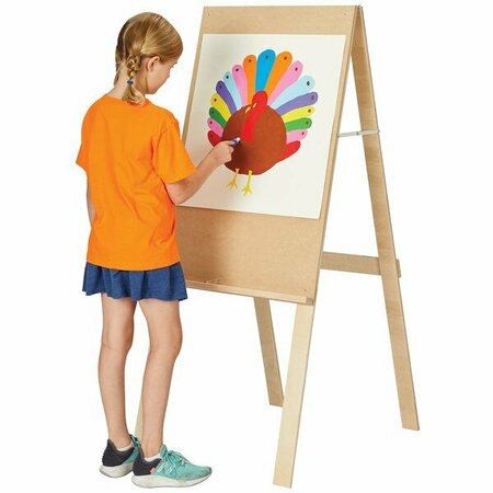 YOUNG TIME 7125YT 24'' x 29'' x 54 1/2'' Natural Single-Sided Easel 5317125
